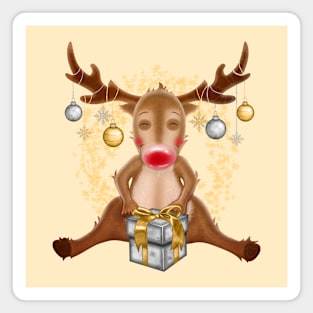 Happy Reindeer Magnet